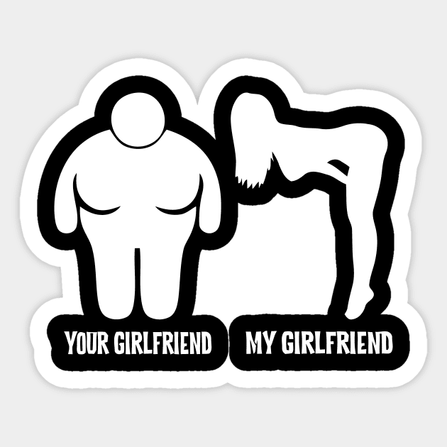 YOUR GIRLFRIEND vs MY GIRLFRIEND Sticker by Jhonson30